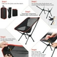 thumbnail image 4 of Camping Chair, Adjustable Beach Chair, Foldable Camping Chair Is Light And Lightweight, Can Be Used For Backpack / Picnic / Fishing, 4 of 9