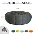 thumbnail image 4 of 43" Bubble Couch Modern, Oversized Curved Couches, Lazy Floor Sofa, Dark Gray Bubble Couch, Modern Upholstered Comfy Mesh Fabric 3D Honeycomb Shape Couches for Living Room, Office, Apartment, 4 of 8