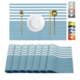 thumbnail image 1 of Manteles Individuales Para Mesa Conjunto De 8 Pzas 45×30cm Color Azul claro, 1 of 5