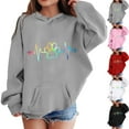 thumbnail image 4 of Oversized Sweatshirts for Boys Girls Hoodie Dog Paw Printed Cotton Pocket Hooded Sweatshirt Tops Kids Cute Clothes (6-7 Years, Gray), 4 of 4