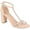 Nude, variant on Journee Womens Denali Rhinestone Detail Block Heel Sandals