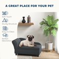 thumbnail image 3 of QRKD Luxury Fancy Dog Couch with Hidden Storage, Small Dog Sofa Bed with 2" Soft Foam, Modern Pet Furniture for Puppies & Little Breeds, Dark Gray, 3 of 18