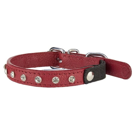 Angel Pet Supplies 21833 Athens Rhinestone Cat Collar in Valentine Red