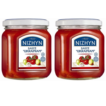 Nezhin Sauce â€œUkrainianâ€ with Apple Puree and Tomato Sauce, Made from Fresh Ingredients, No Added Preservatives, 15.9 oz/450g, Pack of 2
