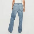 thumbnail image 2 of UYISJ Women's Casual Ripped Wide Leg Jeans High Waisted Distressed Loose Denim Pants Blue S, 2 of 7