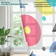 thumbnail image 4 of Yayeee Window Curtains Light Filtering 63"x42" Grommet Panel Pair Home Living Room Decor, Black Retro Pattern, 4 of 7