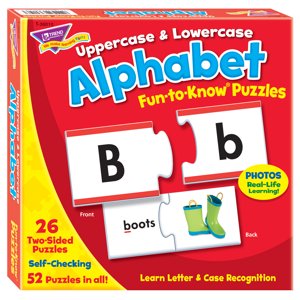TREND Uppercase & Lowercase Alphabet Puzzles, 52 Pieces