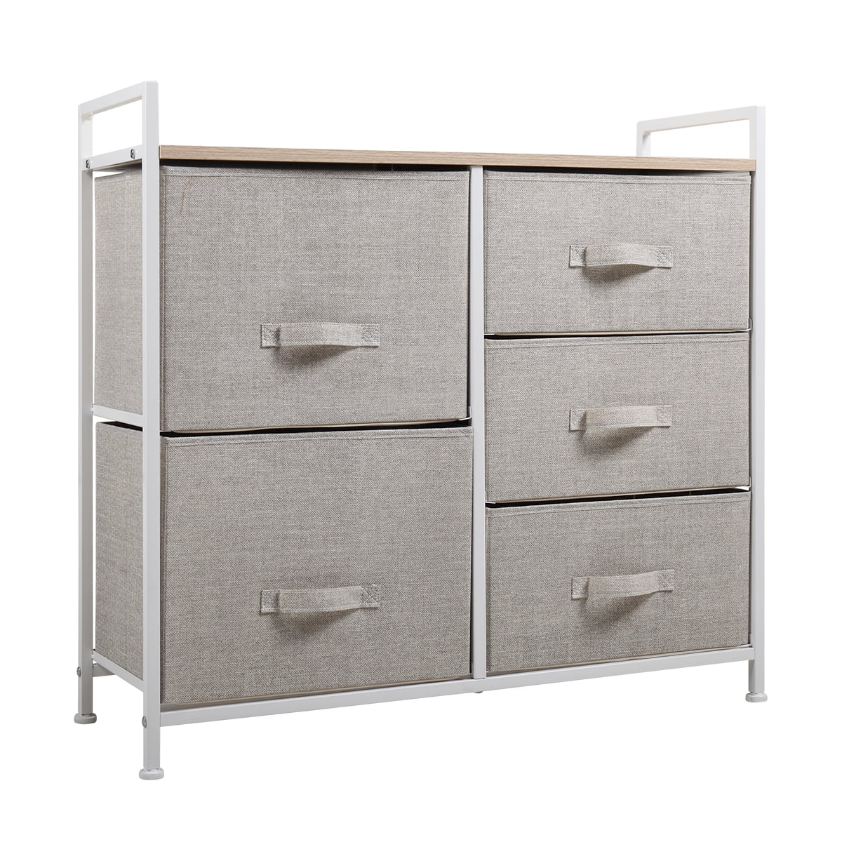 Kepooman 3-Tier Fabric Storage Drawer, Home Organizer Cabinet Dresser Chest - Gray Kepooman 3-Tier Fabric Storage Drawer, Home Organizer Cabinet Dresser Chest - Gray