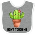 thumbnail image 3 of Inktastic Cute Cactus Dont Touch Me Boys or Girls Baby Bib, 3 of 4