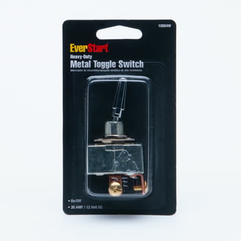 EverStart 10884W Heavy Duty Universal Metal Toggle Switch 35 Amp, Silver