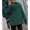 thumbnail image 4 of Pure Color Knitted Sweater,Knitted Sweater Jacket Twist Zipper Knitted Sweater Achieve More, 4 of 6