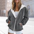 thumbnail image 2 of WZXFASHION Chandail Cardigan à Fermeture Éclair avec Poches pour Femmes, Mode, Rabais de 50 % Liquidation, Chandail Léger à Enfiler, 2 of 4