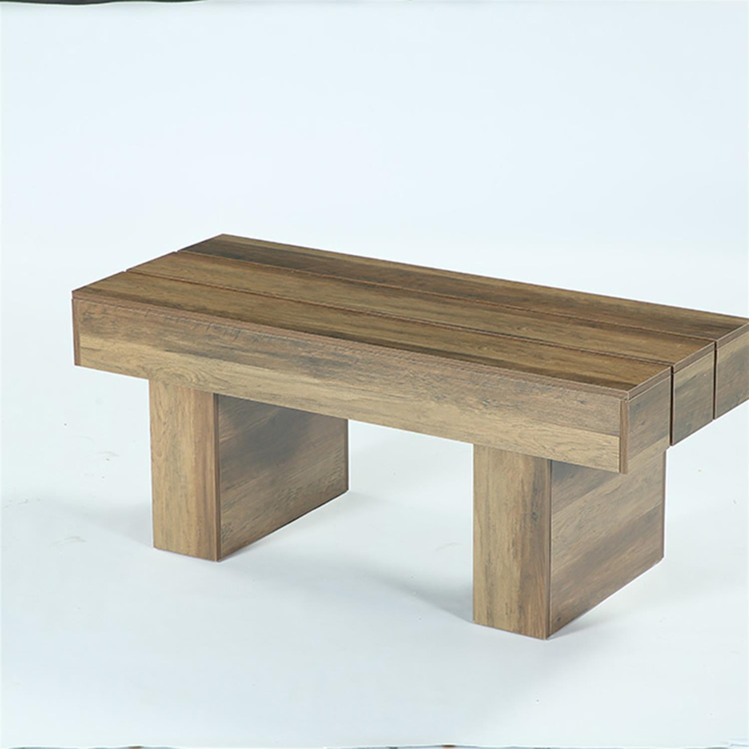 Demi Bonn 47" Coffee Table, Farmhouse Accent Table Snack Table for Home Living Room, Office, Brown