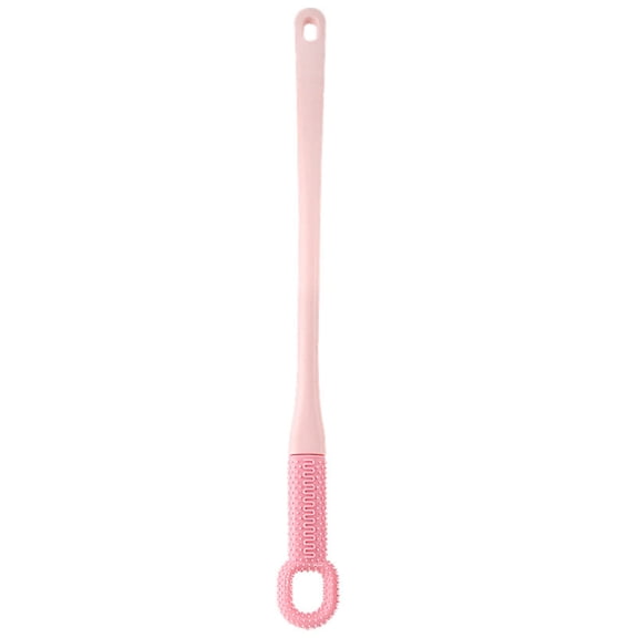 Cleaning Brush 15.7" Foot Scrubber in Shower with Long Handle Silicone Foot Brush Soft Skin Exfoliation Lotion Applicator for Foot Seniors,Elderly, Men and Women