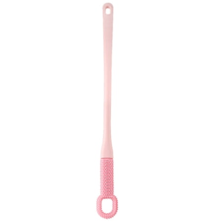 Lazy Person s Foot Scrubber with Toe Cleaning Ring 16 Inch Handle Gentle Exfoliation Brush for Elderly Pregnant Women Bath Aid