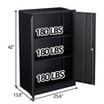 thumbnail image 7 of 42" Metal Garage Cabinet 3 Layer Storage Cabinet with Doors Folding Locker Cabinet Easy Installation for Home Office,School,Garage,Black, 7 of 7