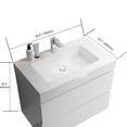 thumbnail image 3 of 30" Bathroom Vanity with One - piece Sink | Floating Design, Modern Bathroom Decor, 20% More Storage | Handle - free Design, E1 Grade Boards | Durable and Silent Use, 3 of 5