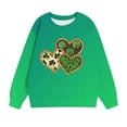 thumbnail image 4 of Girls Jumpers Cute Printed Long Sleeves Sweatshirts Casual Crew Neck Fall Winter Pullover Tops Clothes Casual Comfy Fleece Jumper School Warm Girl Coat, 4 of 5