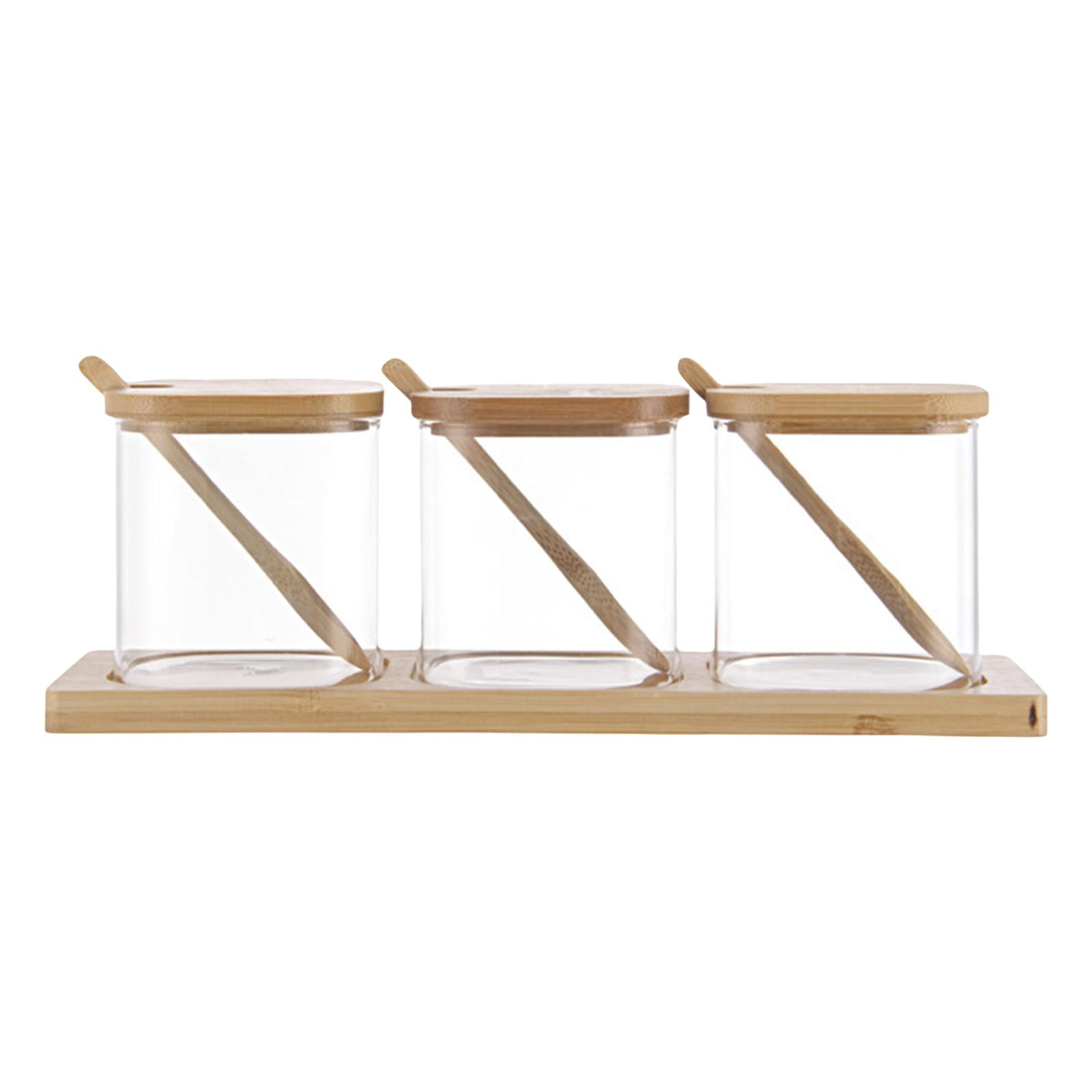 GUOOL Multifunction Spices Jars Clear Spice Bottles Sugar Salt