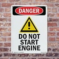 thumbnail image 5 of Do Not Start Engine OSHA Danger Rigid Plastic Sign 24 Inch x 18 Inch - 5 Pack, 5 of 8