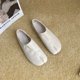 thumbnail image 3 of Mocasines planos Tabi Ninja para mujer, con punta redonda dividida, bajos, holgados, sin cordones, de cuero, tipo mulas, mocasines suaves sin cordones, 3 of 5