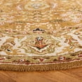 thumbnail image 3 of SAFAVIEH Classic Eleanora Oriental Wool Area Rug, Gold/Beige, 6' x 6' Round, 3 of 8