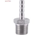 thumbnail image 3 of 1pc Connecteur Tuyau de Fer Barbelé Raccord à l'Adaptateur de Filetage dfe SS304 Queue de Tuyau en Acier Inoxydable (1/2 * 8mm), 3 of 5