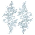 thumbnail image 1 of Uxcell 2 Pcs Apliques de Encaje de Flores 3D Parche de Encaje Bordado Adición de Embellecimientos para Vestido de Novia Ropa Accesorios de Manualidades Decoración de Encaje, Azul Claro (23cm), 1 of 7