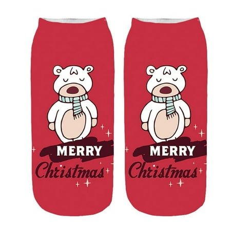 

10 pairs Women s 3D Cartoon Funny Christmas Crazy Cute Amazing Novelty Print Ankle Socks funny socks Color random