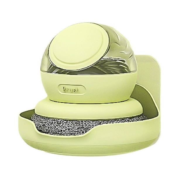 Cepillo autolimpiante para ollas con dispensador de líquido | Cepillo de acero inoxidable apto para lavavajillas para ollas y sartenes | Mango antideslizante para limpiar el fregadero
