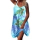 thumbnail image 1 of Txlixc - Vestido informal suelto para mujer, diseño de tinta, floral, con tirantes de tortuga, para playa, verano Txlixc  Sexy, 1 of 6