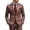 Brown, variant on Men's Brown Grid Plaid Blazer, Single-Breasted Double-Button Slim Fit Business Casual Suit Jacket with Large Flap Pockets