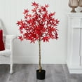 thumbnail image 4 of Nearly Natural 48" Maple Artificial Tree in Black Plastic Pot, 4 of 5