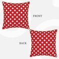 thumbnail image 3 of Kll Red Polka Dot Decorative Throw Pillow Covers Velvet Soft For Couch Sofa Bedroom Living Room Outdoor -16"X16", 3 of 8