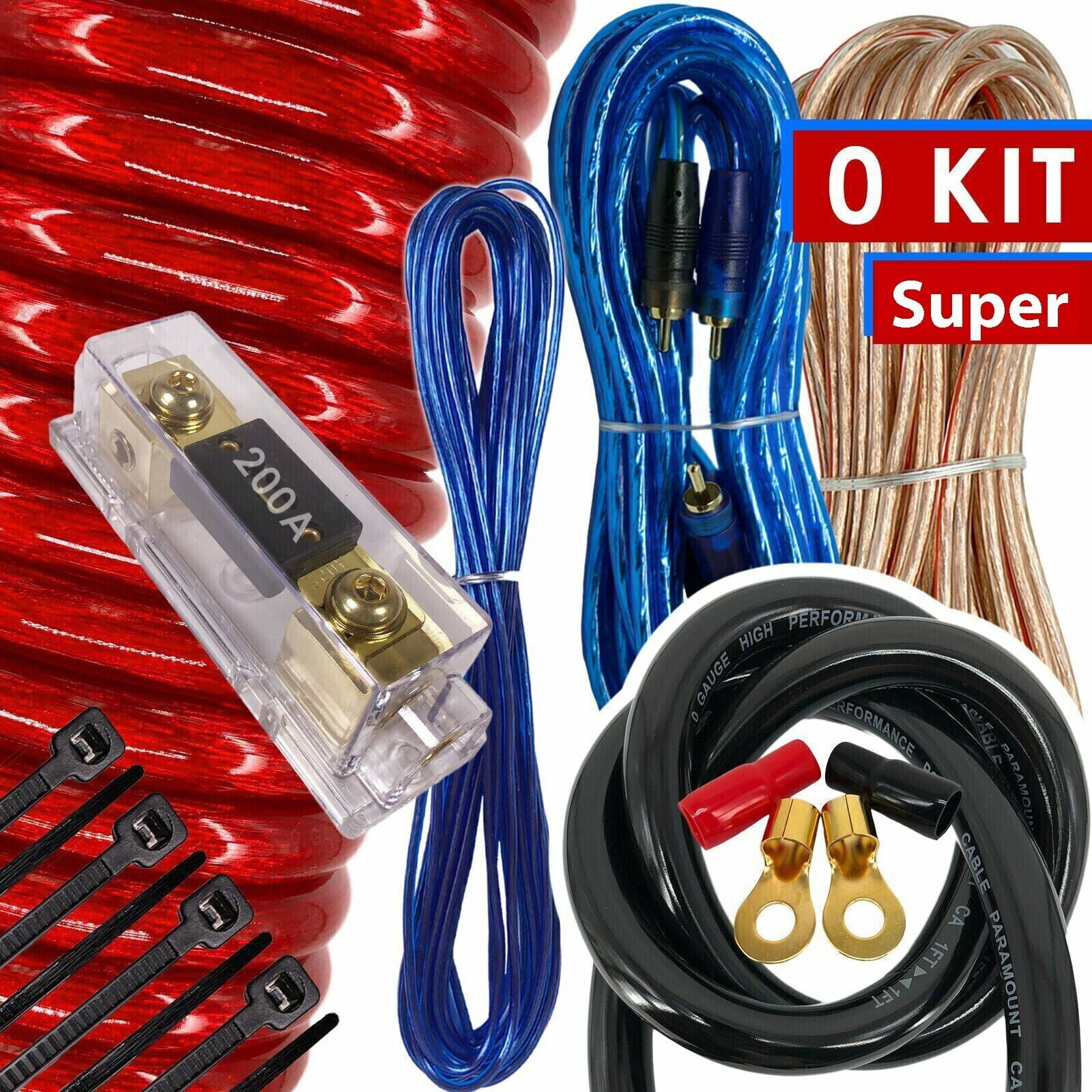 New Audiobank 0 Gauge 5500W Car Amplifier Installation Power Amp Wiring