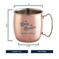 thumbnail image 6 of PERSONALIZED Round Custom Family Name Classic Moscow Mule Mug with Engraved Design and Sturdy Handle Rolled Rim, Smooth Copper Finish 16 oz, King and Queen, 6 of 6