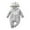 Grey, variant on XFHLMJFF Toddler Bear Ears Jumpsuit Hooded Boys Girls Autumn Winter Long Sleeve Onesies Size 9-12 Months