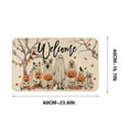 thumbnail image 2 of Thanksgiving Pumpkin Floor Mat, Halloween Door Mat, Non-Slip Crystal Velvet Holiday Welcome Rug, Thickened Soft Cushioning, Indoor Outdoor Decorative Carpet, 2 of 3