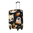 thumbnail image 2 of Disketp Cat Skulls And Flowers Elastic Travel Luggage Cover Travel Suitcase Protective Cover For Trunk Case Apply To 18''-32'' Suitcase Cover (Luggage not included)-Medium, 2 of 9