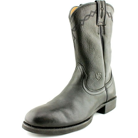 Ladies Western Black Leather Boots - Ariat Heritage Roper Women Round Toe Leather Black Western Boot