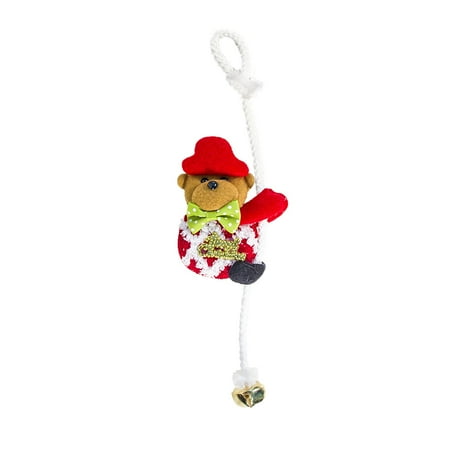 

Veki Christmas Decorations Christmas Cloth Art Single Person Rope Climbing Old Man Snowman Christmas Tree Bell Pendant Vintage Stained Glass Windows