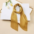 thumbnail image 2 of Caywon Women Plain Solid Color Scarf Long Neckerchief Hair Solid Neckerchief Hair Decorative Lightweight Square Neckerchief Chiffon Scarf Square, 2 of 3