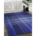 thumbnail image 3 of Ahgly Company Machine Washable Indoor Square Transitional Denim Dark Blue Area Rugs, 6' Square, 3 of 7