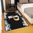 thumbnail image 2 of Erosebridal Monogrammed P Rugs For Bedroom 6'6" x 4'11", Initial Letter Living Room Carpet, Romantic Rose Bedroom Rugs, Living Room Rug Decor, Non Slip, 2 of 5