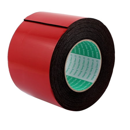 Unique Bargains Black Strong Double Sided Adhesive Tape Sponge Tape 100MM Width 5M Long