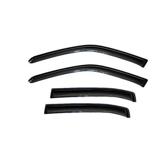 EGOESWELL 94843 Car Window Visor Vent Sun Shade Rain Guard Deflector, Acrylic Wind Deflector, Tape-On Self-Adhesive Outside Mount Side Window Wind Guard, Rain Protector, Wind Noise Reducer, 4PCS