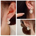 thumbnail image 4 of Pendientes de plata con forma de borla dulce, aretes de flores con temperamento, suaves, todo a juego, 4 of 6