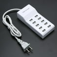 thumbnail image 3 of HEVIRGO 10 Port Fast USB Charging Port Power Strip Adapter Wall Travel Desktop Charger, 3 of 8