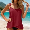 thumbnail image 2 of adviicd Tankini s pour Femmes, Hauts de Tankini Modestes pour Femmes - Hauts de Bain Coupe Ample Sans Bas (Vin, TG), 2 of 9