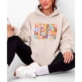 thumbnail image 6 of Wildcats Hoodie for Women Retro Groovy Floral Game Day Pullover, Sand Hoodie, XL, 6 of 8